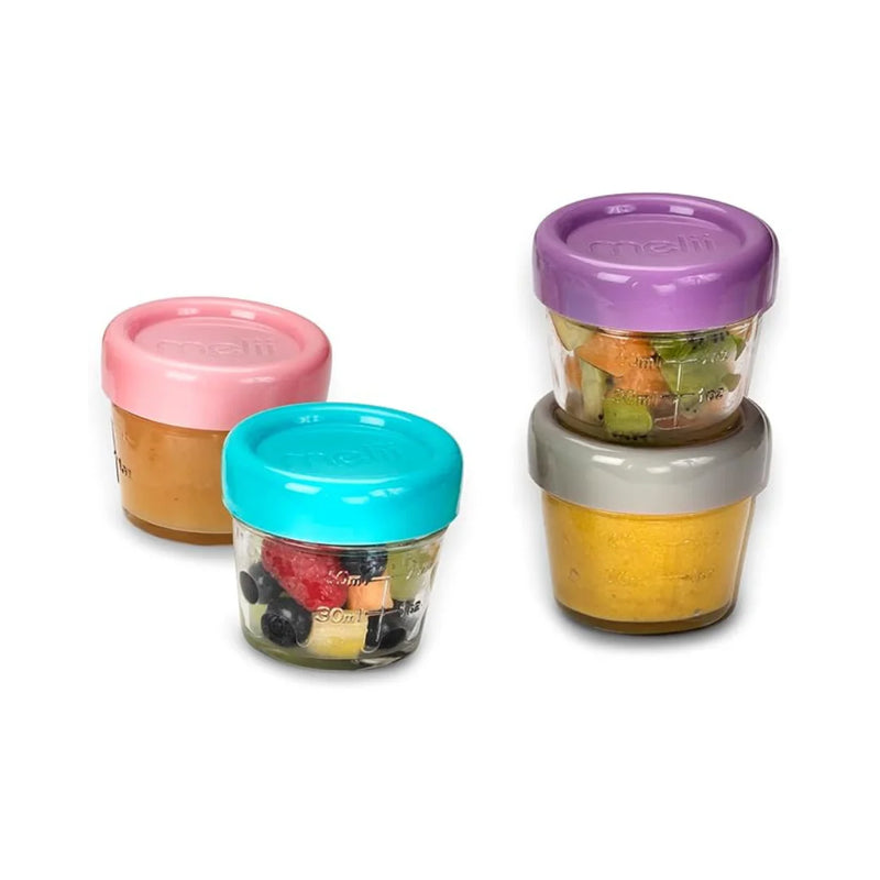 Set de 6 contenedores de Vidrio 118ML, Melii