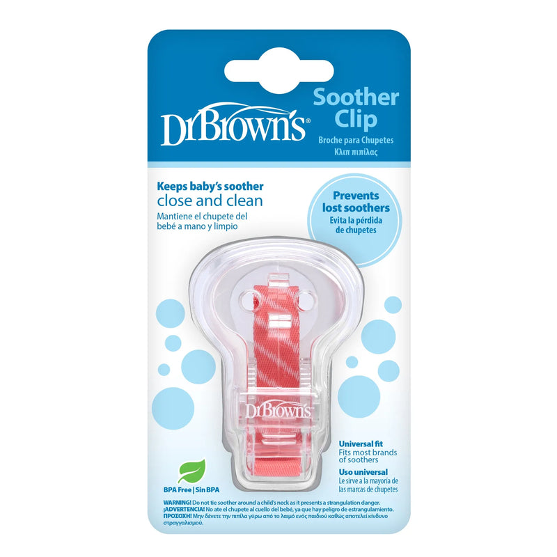 Porta Chupetes Clip Rosado, Dr.Brown&