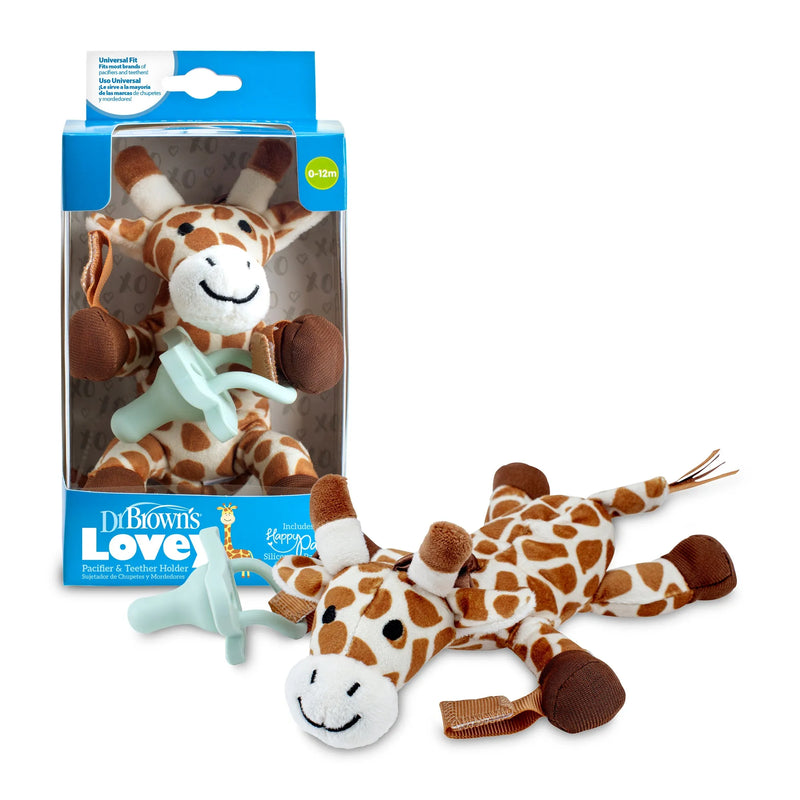 Peluche Sujeta-chupetes Jirafa (incluye chupete 1 pieza), Dr.Brown&
