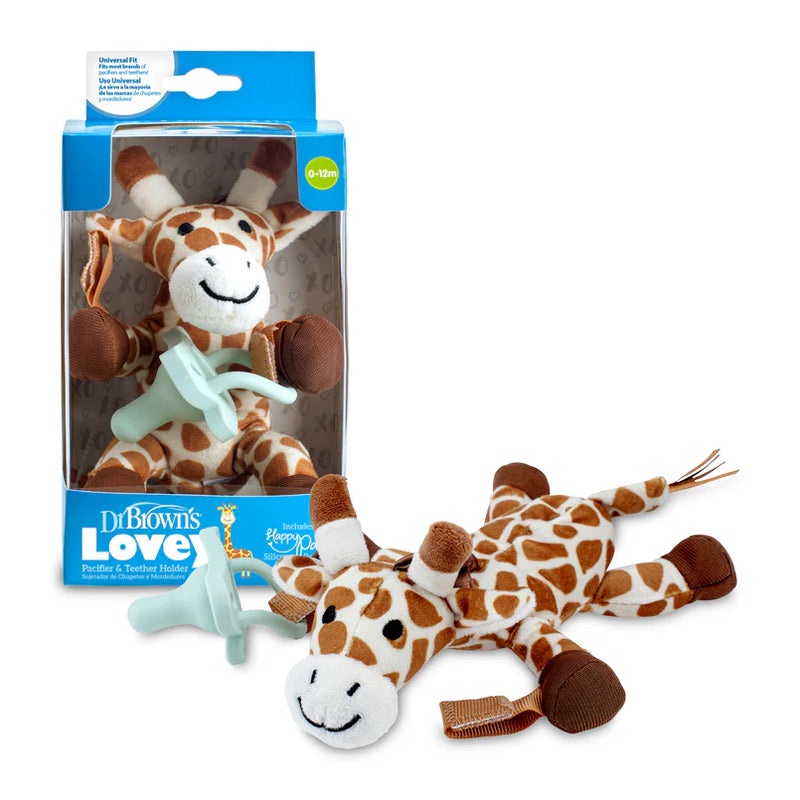 Peluche Sujeta-chupetes Jirafa (incluye chupete 1 pieza), Dr. Brown&