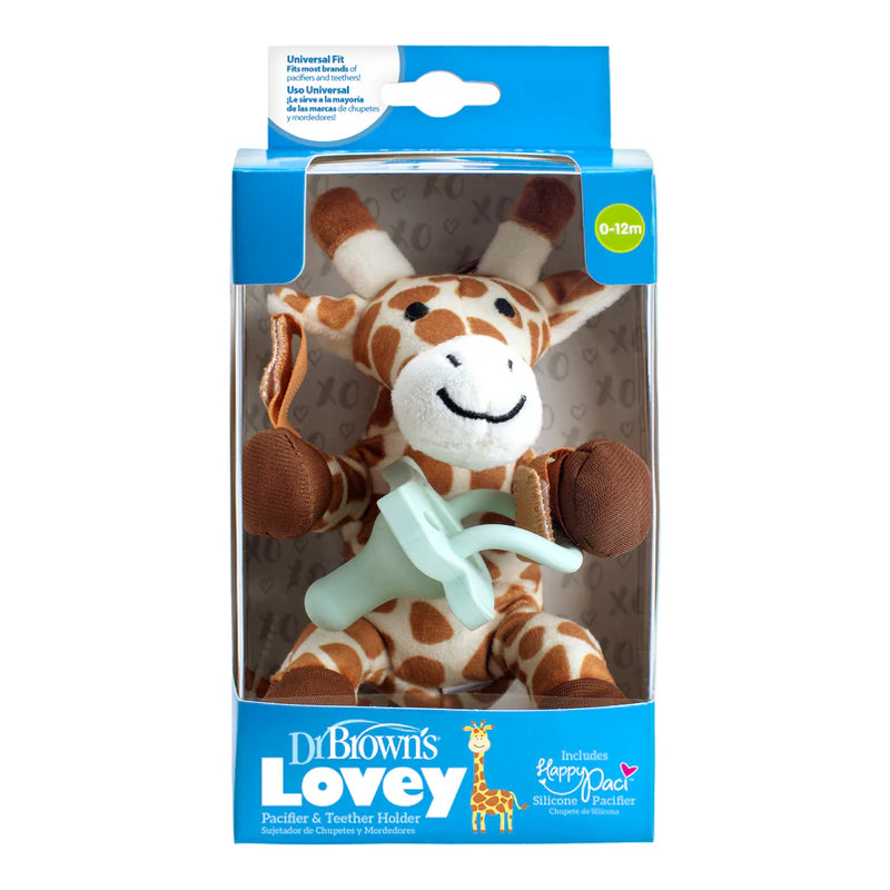 Peluche Sujeta-chupetes Jirafa (incluye chupete 1 pieza), Dr. Brown&