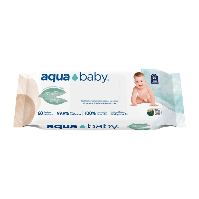 Toallitas Húmedas Aqua Baby - 60 unidades