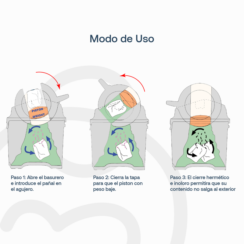 Contenedor de Pañales Plateado Bebesit