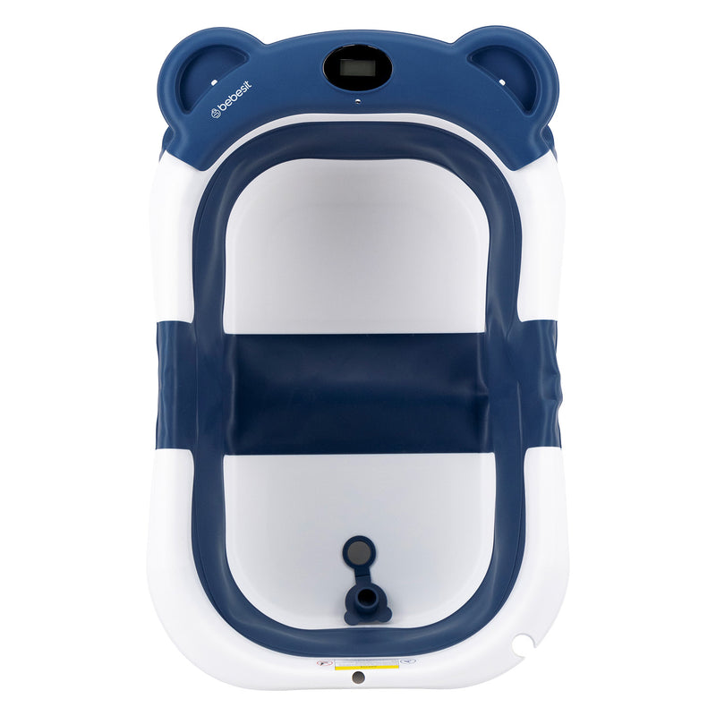 Bañera Plegable Smart Bear Viajes Bebe Azul con Termómetro