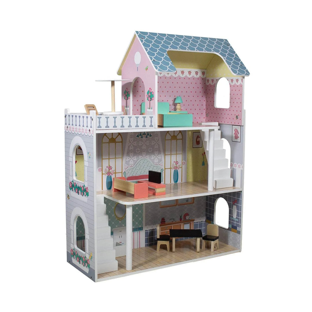 Casa de Muñecas + Muebles Madera Montessori Princesas