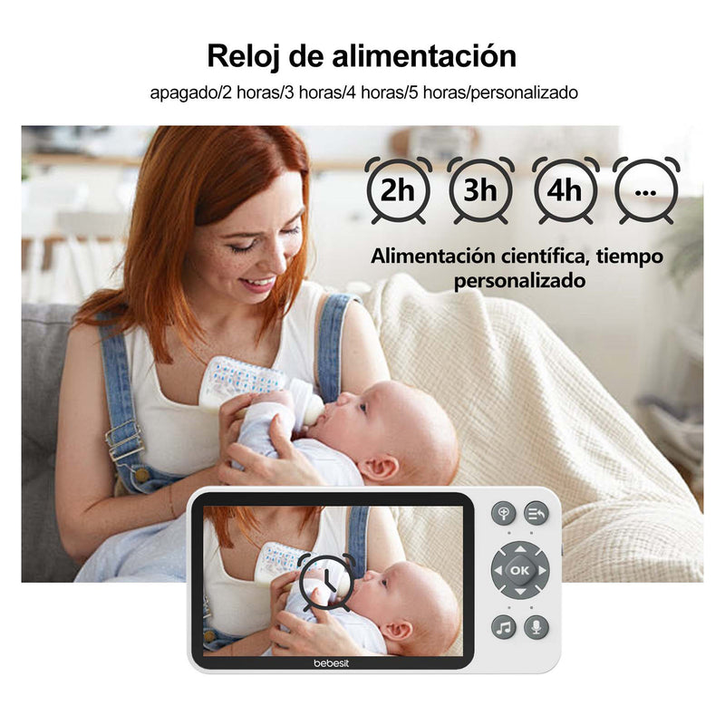Monitor Camara 360 SmartGuard HF3.0 Wifi1080p Ruido Blanco + Soporte, Bebesit