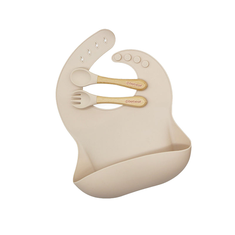 Set Alimentación October Silicona Beige, Bebesit