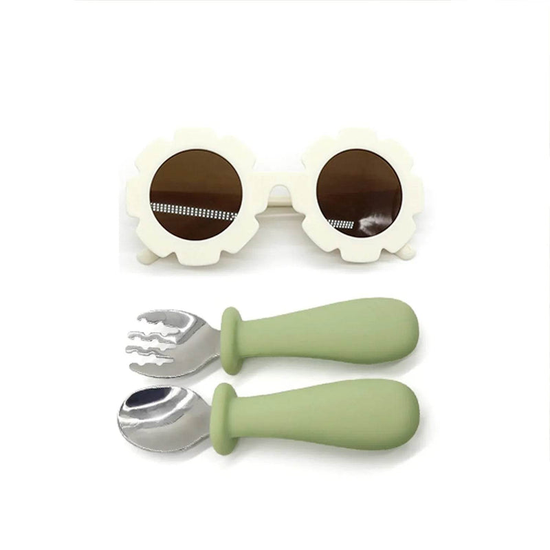 Set Alimentación Summer Silicona Verde, Bebesit - Kidsclub