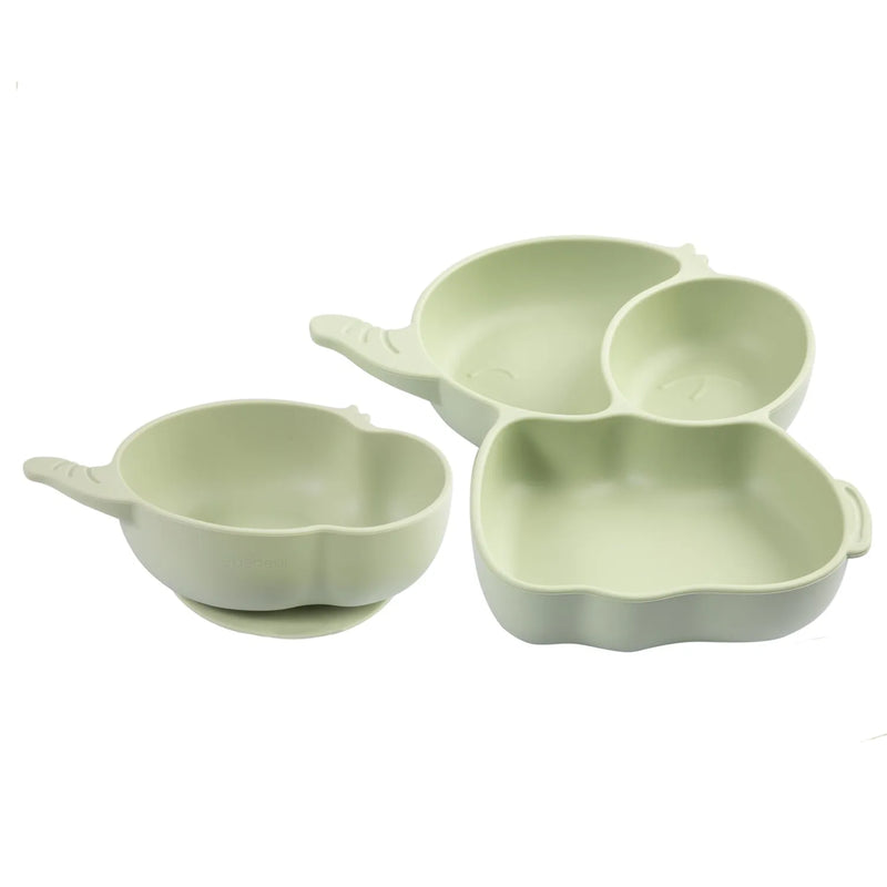 Set Alimentacion Elefante Silicona Verde, Bebesit