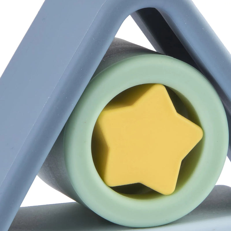 Juguete Montessori Geometria Silicona Azul, Bebesit