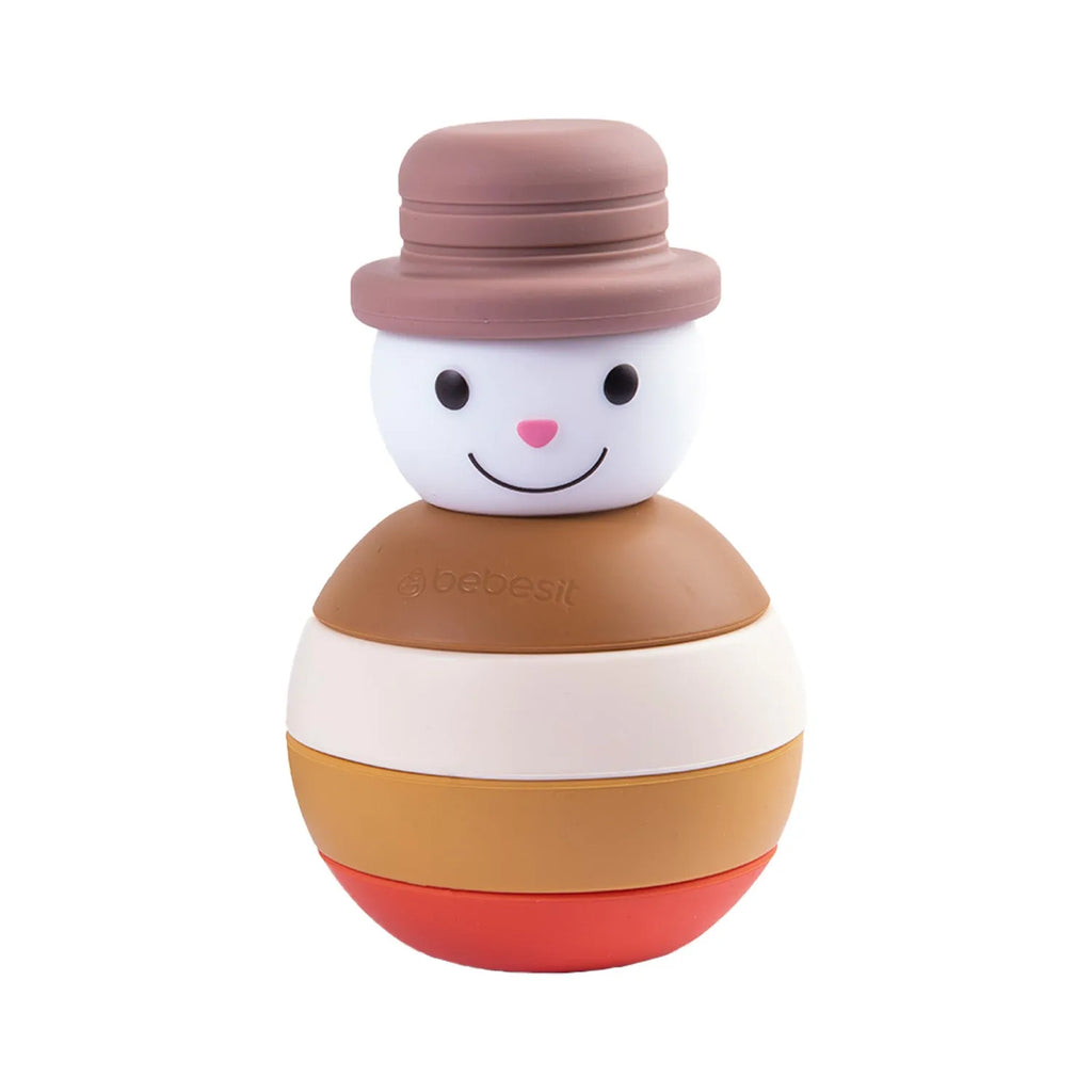 Juguete Muñeco Nieve Montessori Silicona Café, Bebesit