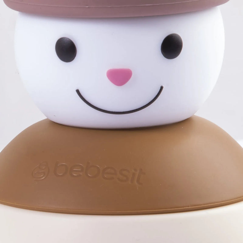 Juguete Muñeco Nieve Montessori Silicona Café, Bebesit