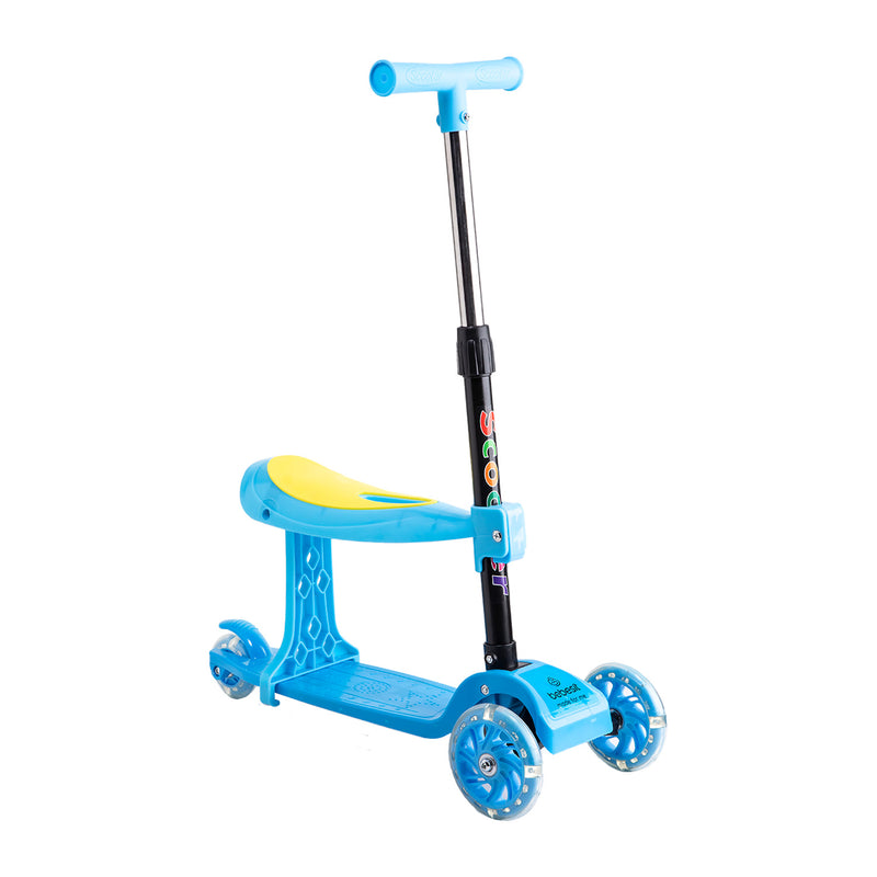 Scooter Monopatín 2 en 1 con Asiento XT04 Azul, Bebesit