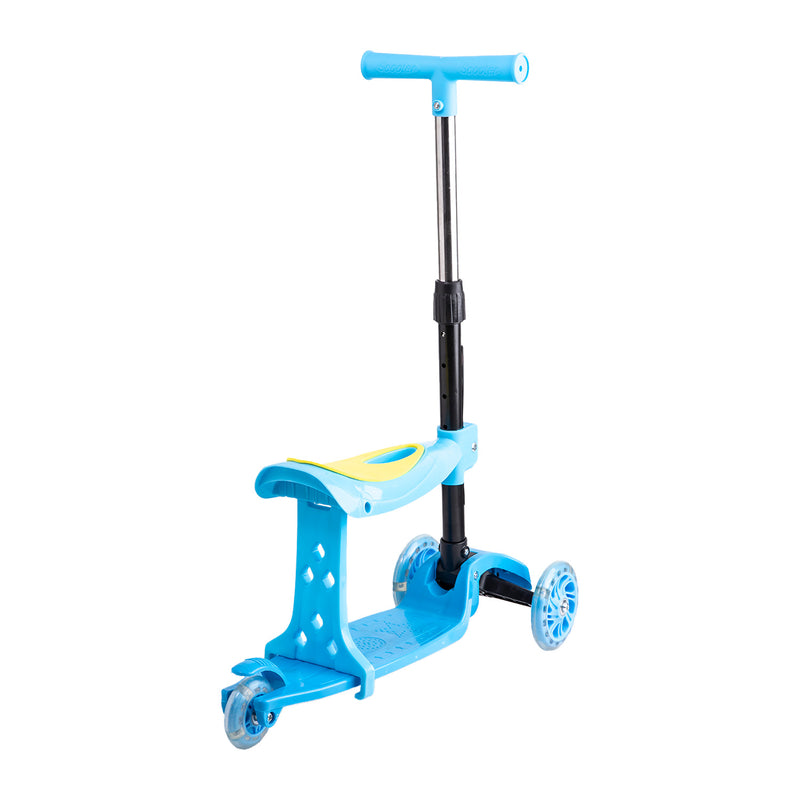 Scooter Monopatín 2 en 1 con Asiento XT04 Azul, Bebesit