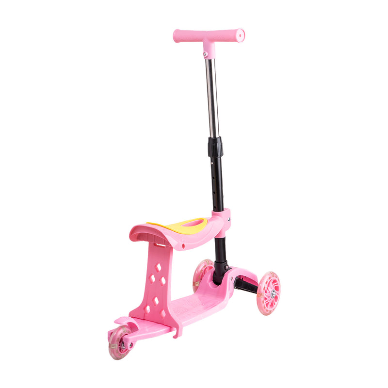 Scooter Monopatín 2 en 1 con Asiento XT04 Rosa, Bebesit