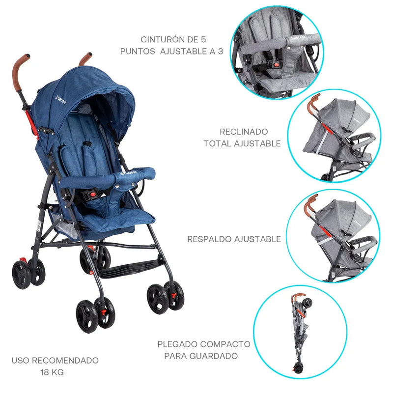 Coche Paragua 5126 Azul, Bebesit