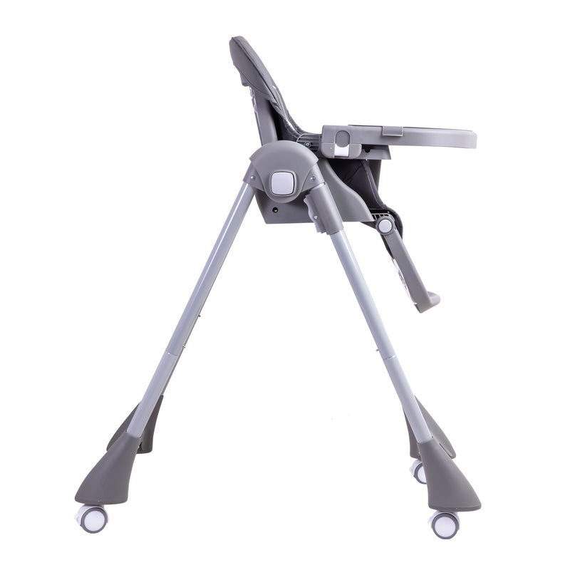 Silla de Comer Bebe Reclinable Plegable Easy Eat Gris