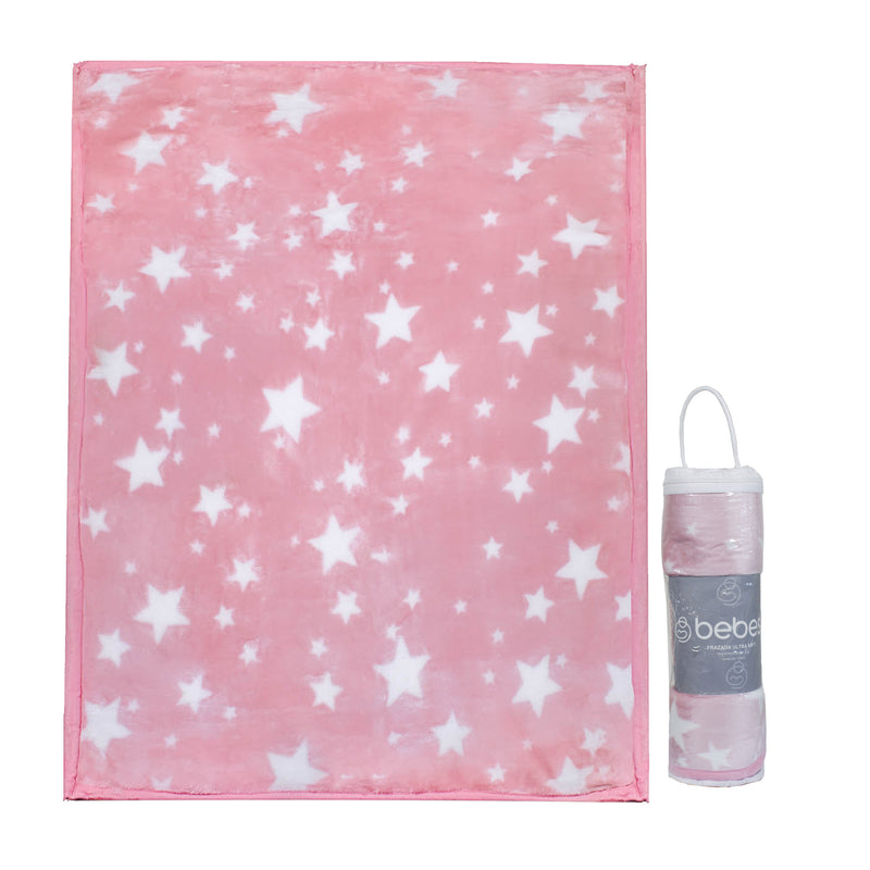 Frazada Ultra Soft Estrella 80x110cm Rosado Bebesit