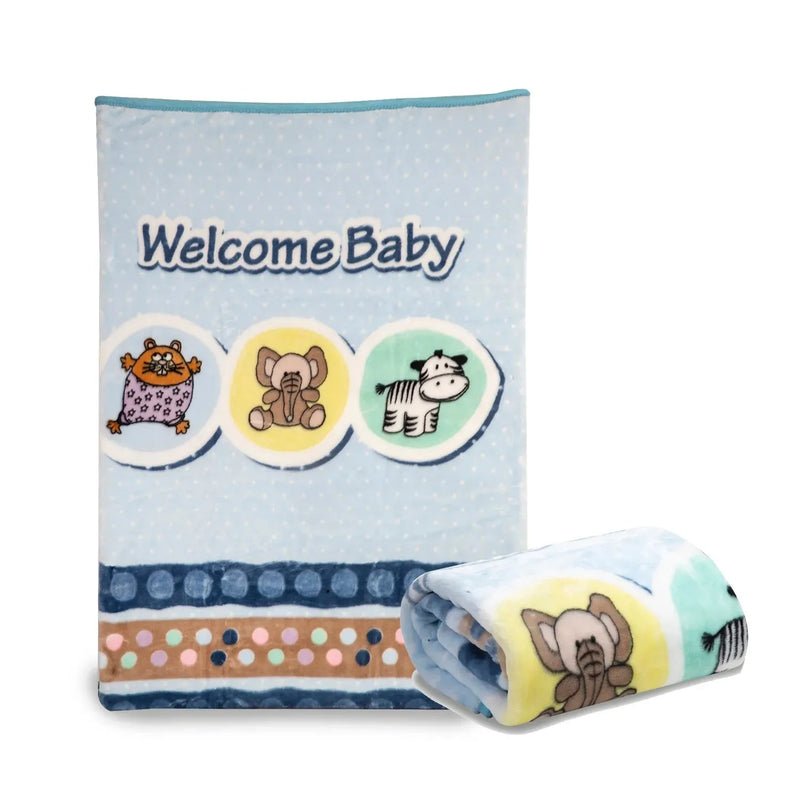 Frazada Reversible Animal Celeste, Bebesit