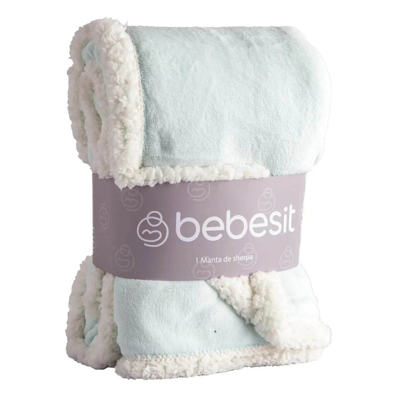 Manta Sherpa de polar - Celeste, Bebesit