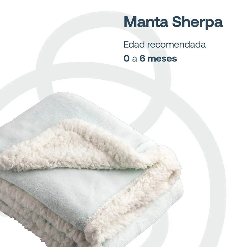 Manta Sherpa de polar - Celeste, Bebesit