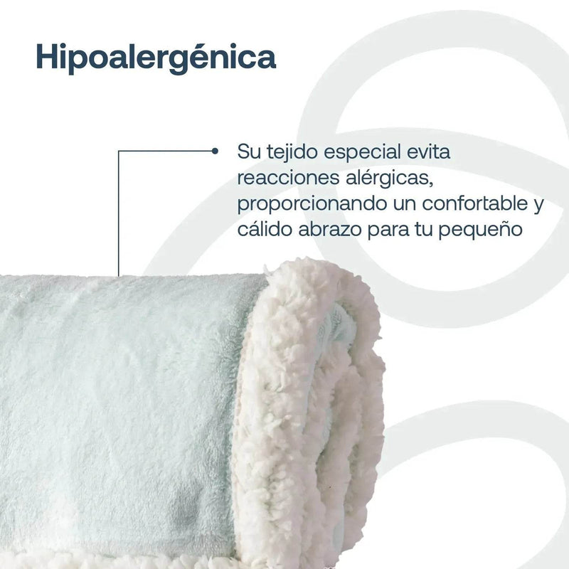 Manta Sherpa de polar - Celeste, Bebesit