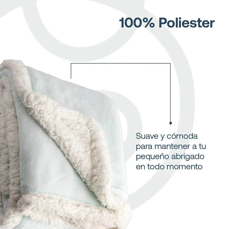 Manta Sherpa de polar - Celeste, Bebesit
