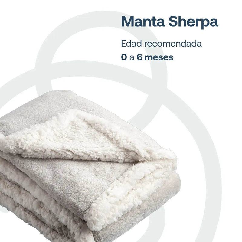 Manta Sherpa de polar - Gris, Bebesit - Kidsclub