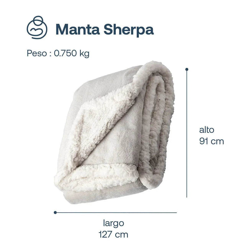 Manta Sherpa de polar - Gris, Bebesit - Kidsclub