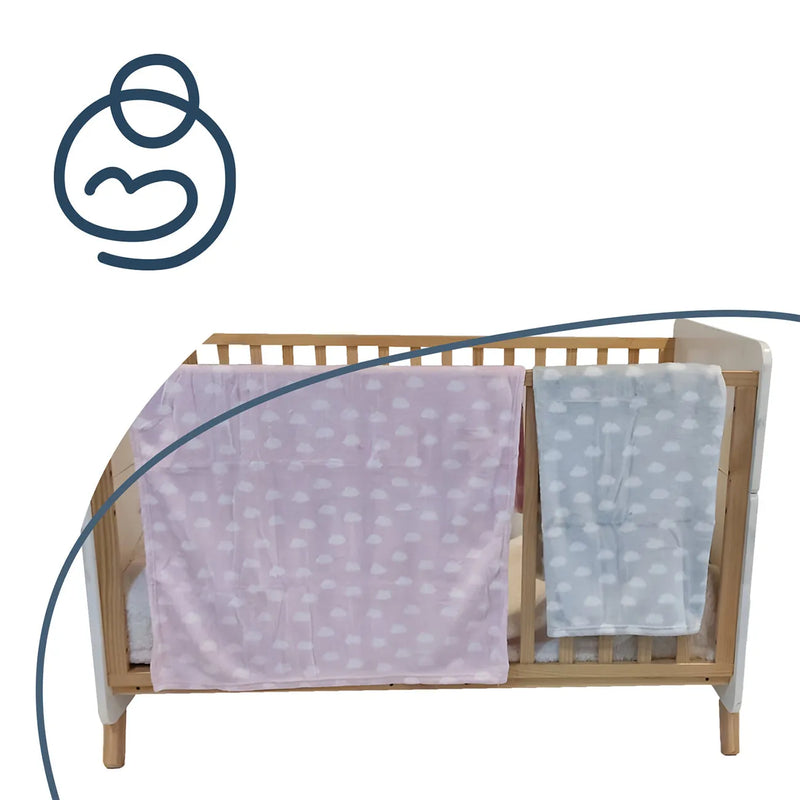 Pack 2 Mantas Bebe Hipoalergénica Rosa, Bebesit