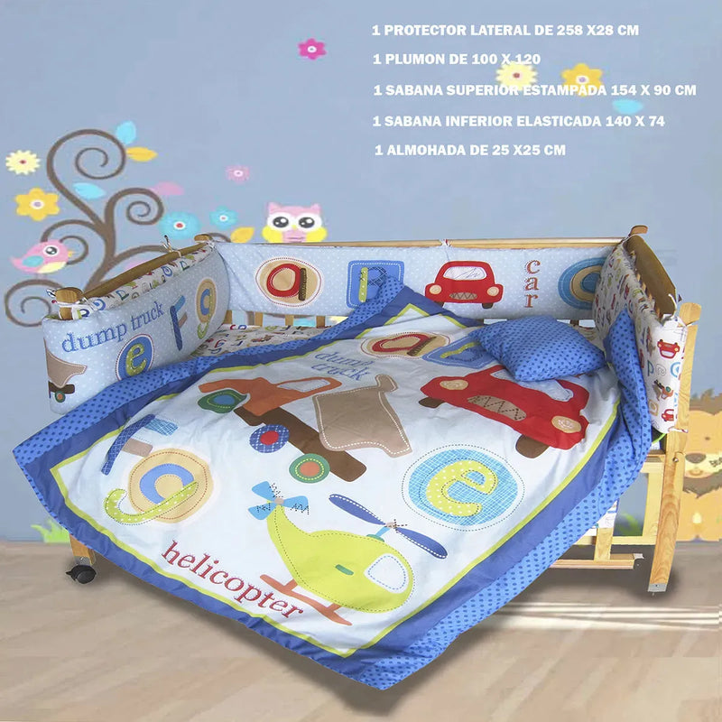 Set de Cuna 5 piezas Autitos, Bebesit