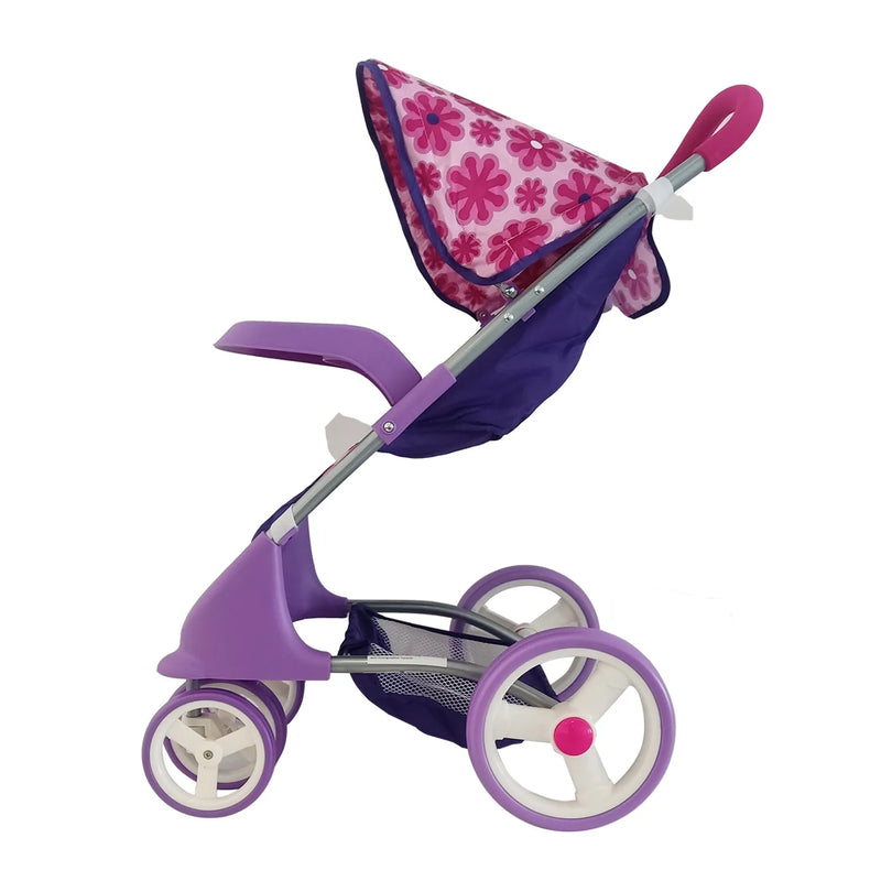 Juguete Muñeca Coche travel con cuna flores, Bebesit