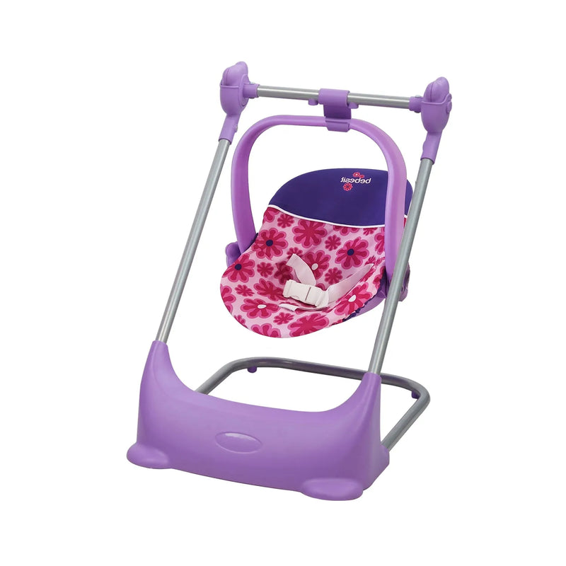 Juguete Muñeca Coche travel con cuna flores, Bebesit
