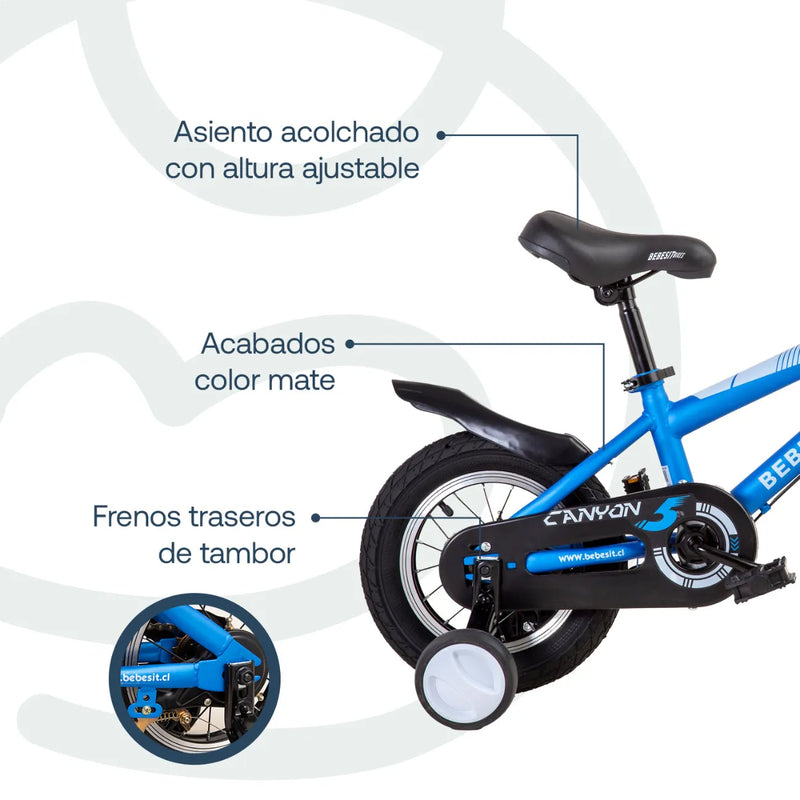 Bicicleta Canyon Aro 12 Azul, Bebesit