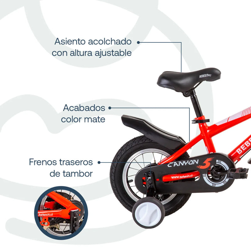 Bicicleta Canyon Aro 12 Roja, Bebesit