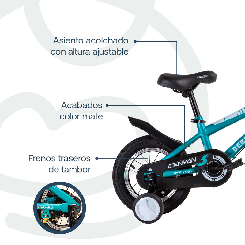 Bicicleta Canyon Aro 12 Verde, Bebesit