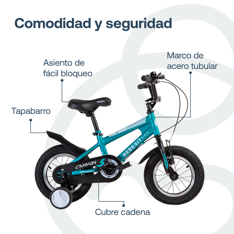 Bicicleta Canyon Aro 12 Verde, Bebesit