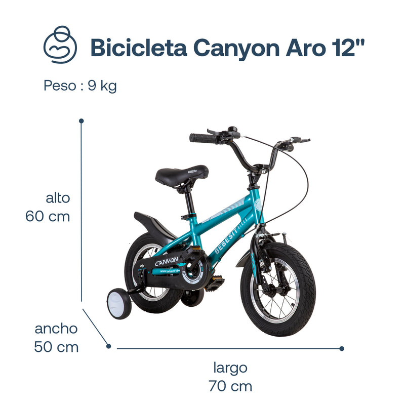 Bicicleta Canyon Aro 12 Verde, Bebesit