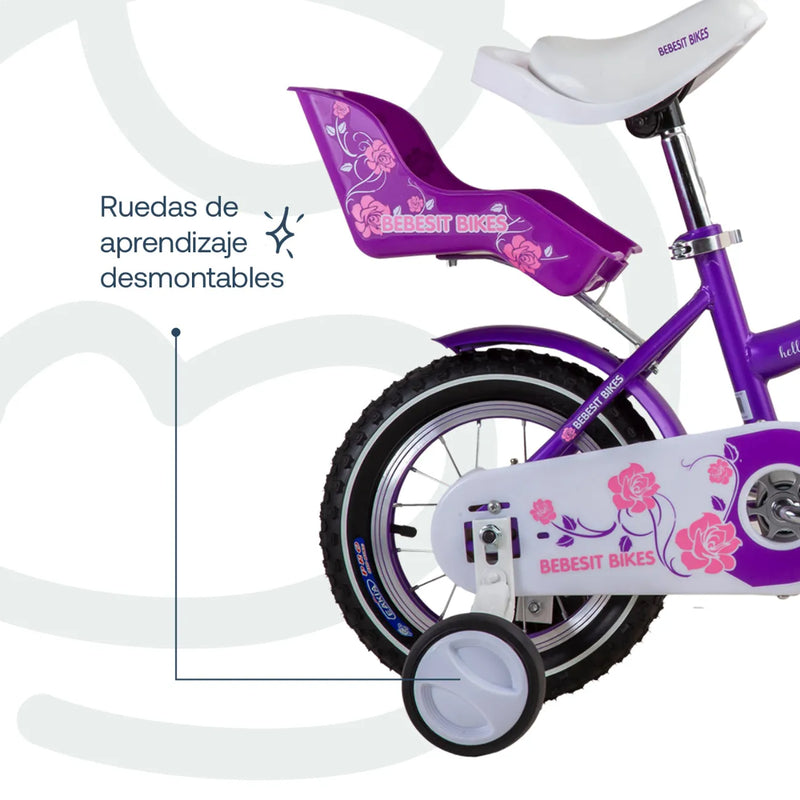 Bicicleta Queen Aro 12 Morada, Bebesit