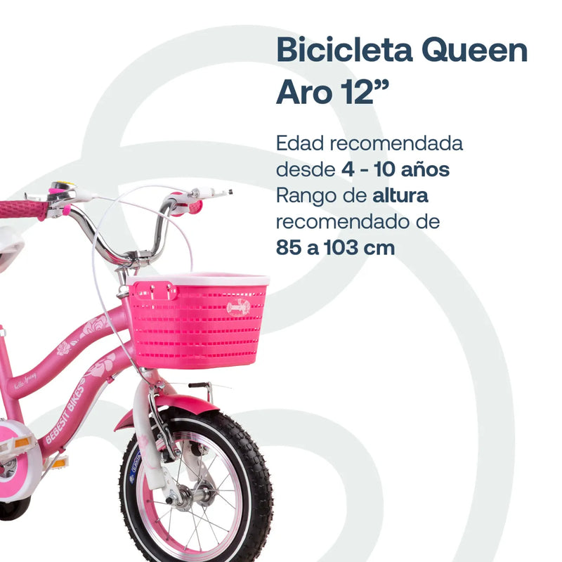 Bicicleta Queen Aro 12 Rosada, Bebesit