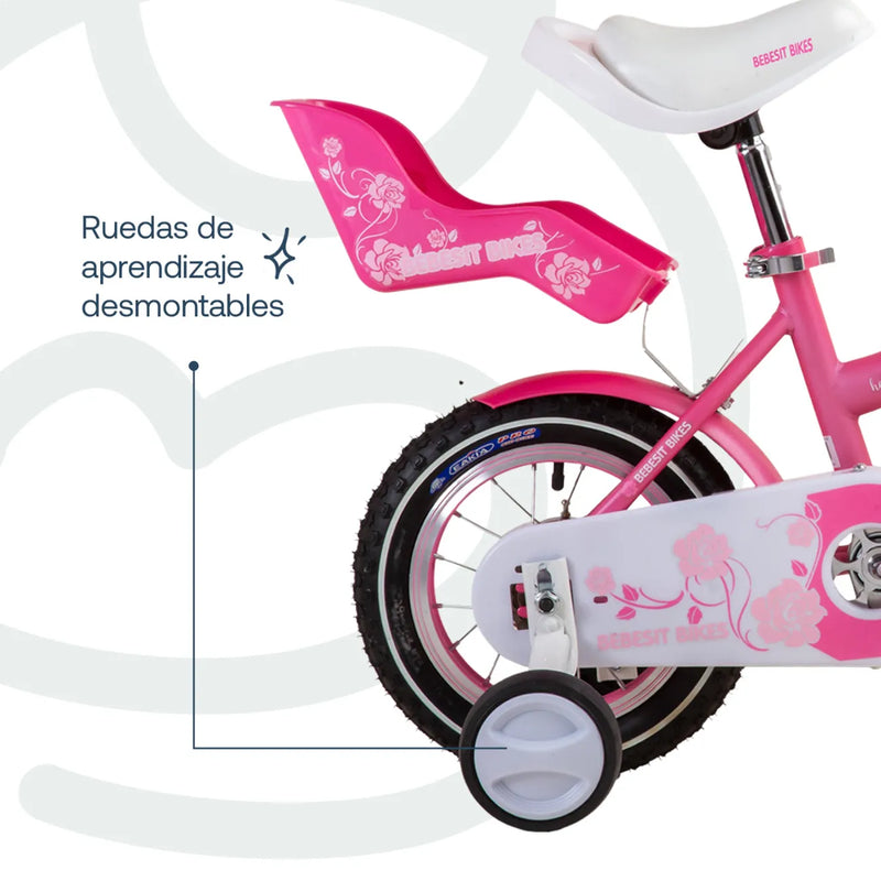 Bicicleta Queen Aro 12 Rosada, Bebesit