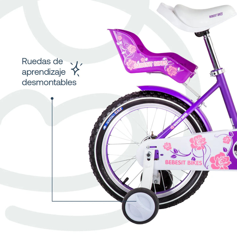 Bicicleta Queen Aro 16 Morada, Bebesit