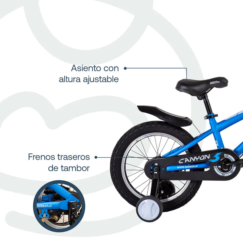 Bicicleta Canyon Aro 16 Azul, Bebesit
