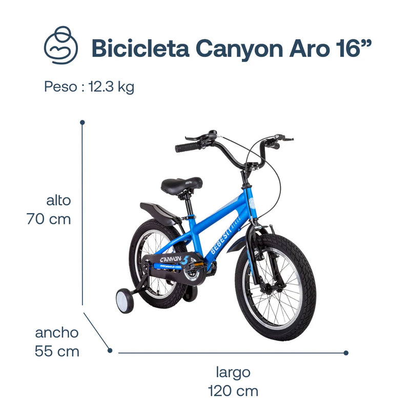 Bicicleta Canyon Aro 16 Azul, Bebesit