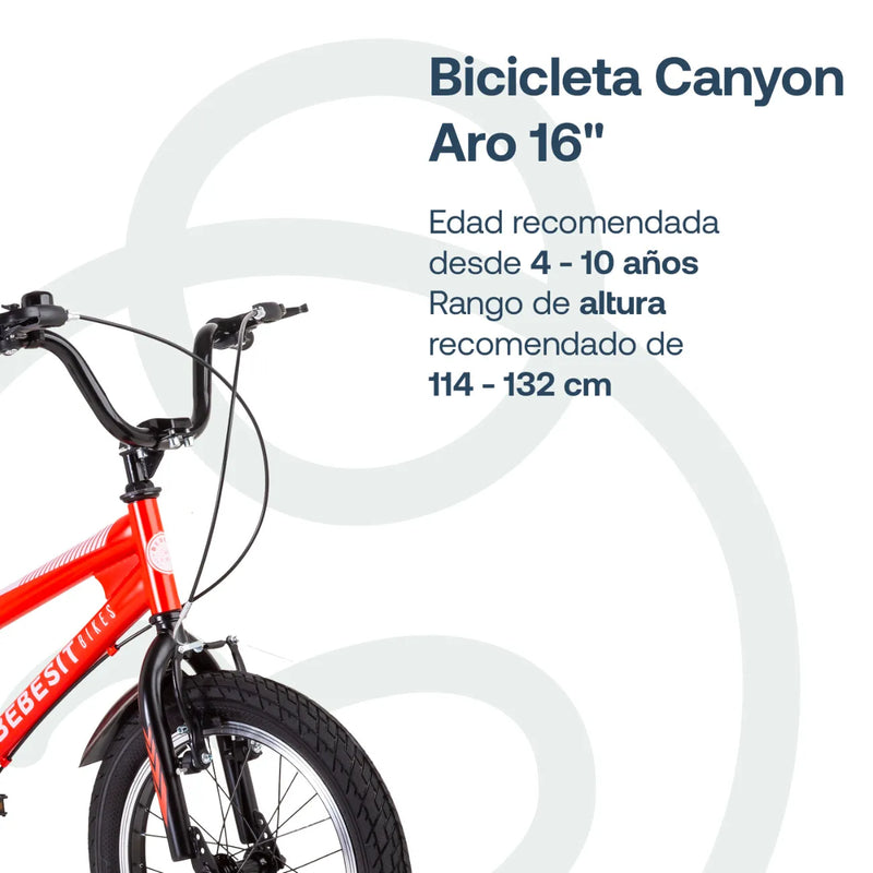 Bicicleta Canyon Aro 16 ROJA, Bebesit