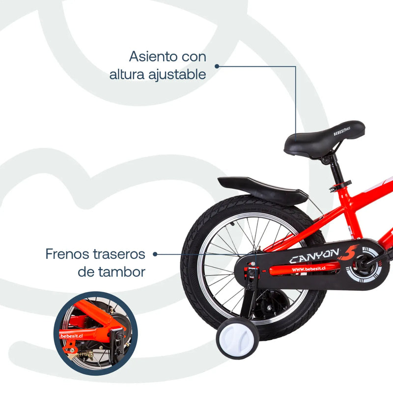 Bicicleta Canyon Aro 16 ROJA, Bebesit