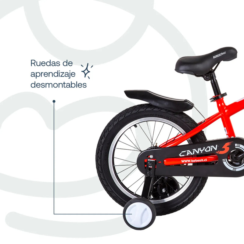 Bicicleta Canyon Aro 16 ROJA, Bebesit