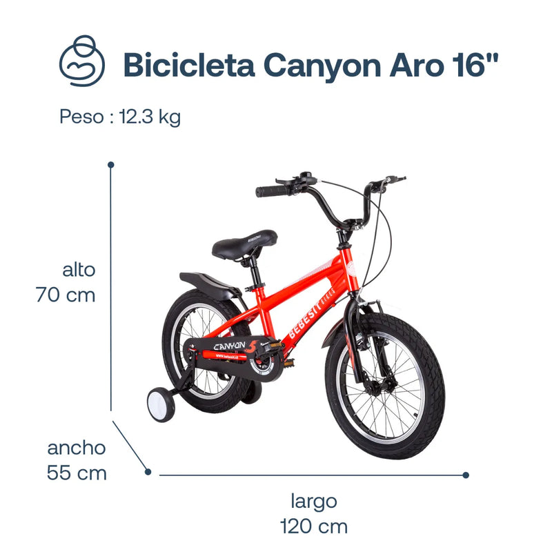 Bicicleta Canyon Aro 16 ROJA, Bebesit