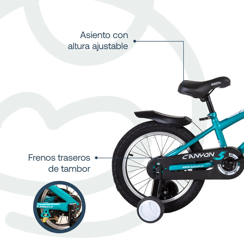 Bicicleta Canyon Aro 16 Verde, Bebesit