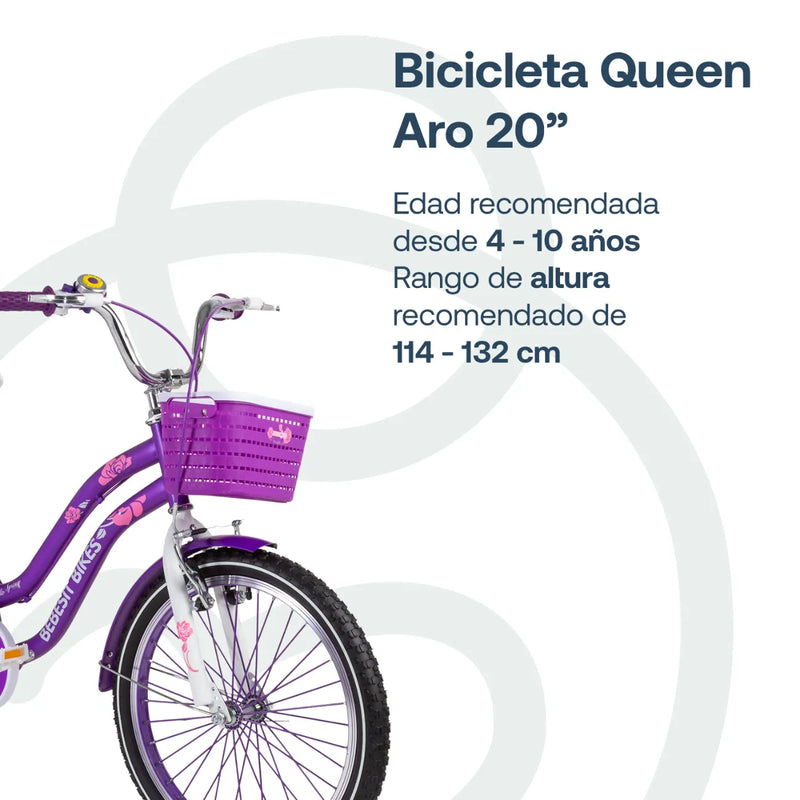 Bicicleta Queen Aro 20 Morada, Bebesit